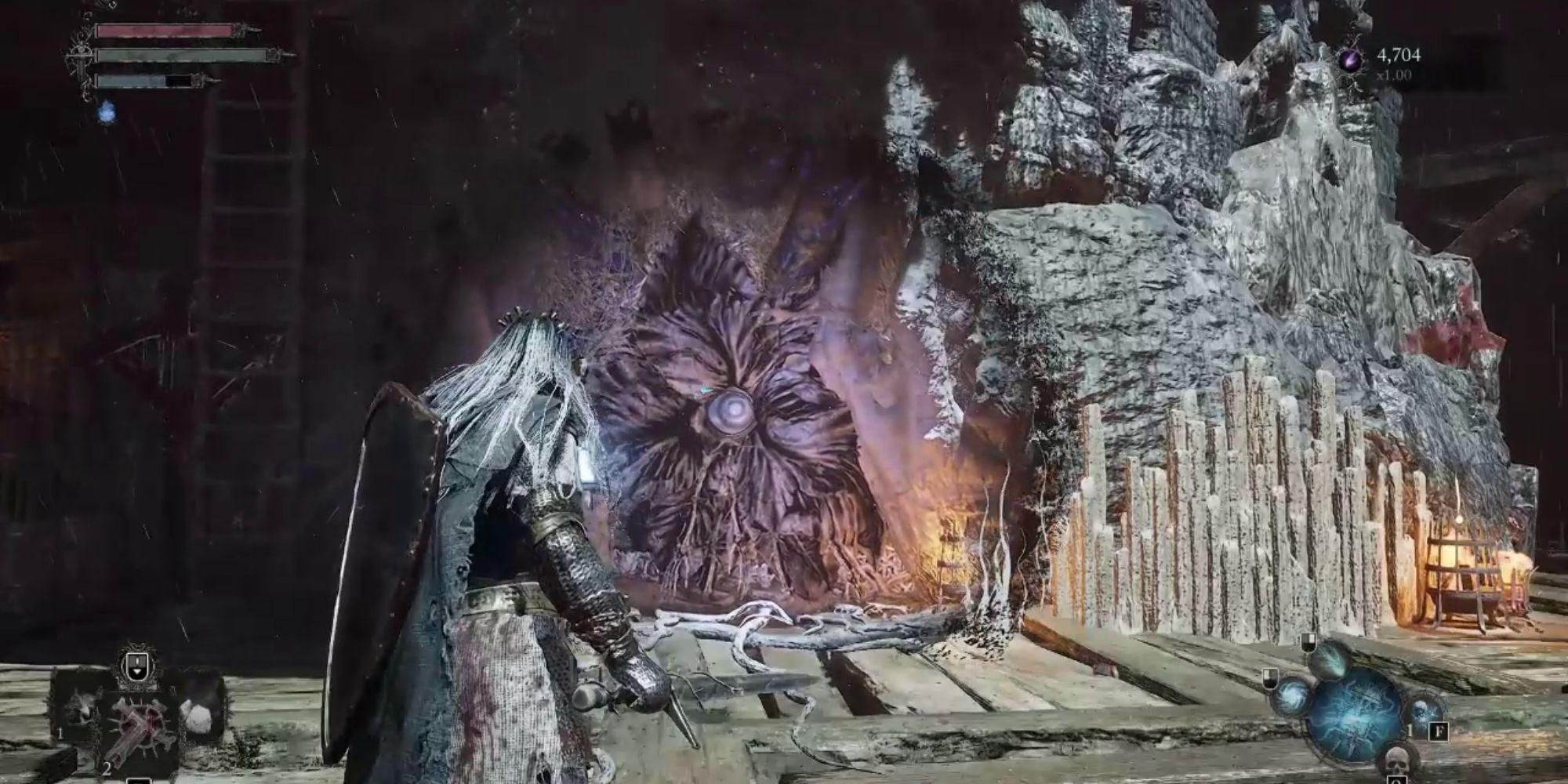 the umbral presence blocking the pathway in pilgrim's perch in lords of the fallen