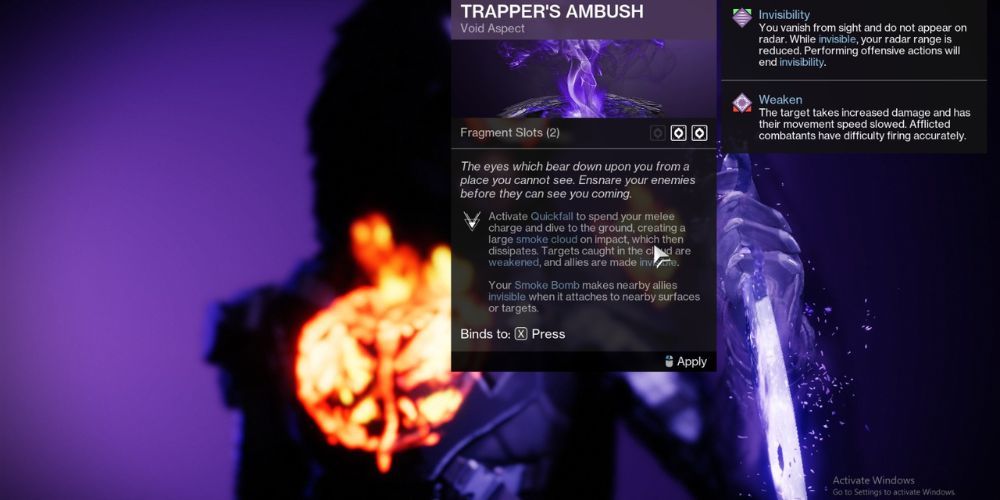 Trapper's Ambush, Destiny 2, Best Void Aspects