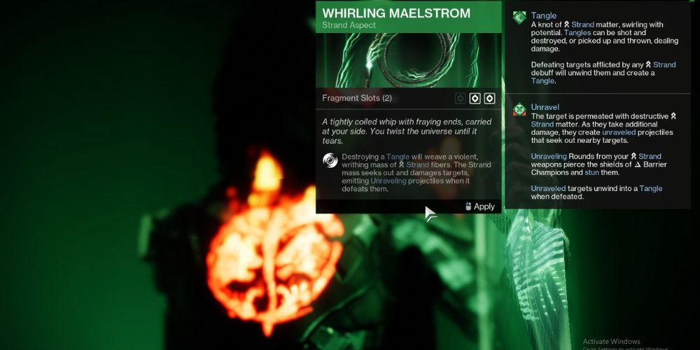 Whirling Maelstrom, Destiny 2, Best Strand Aspects