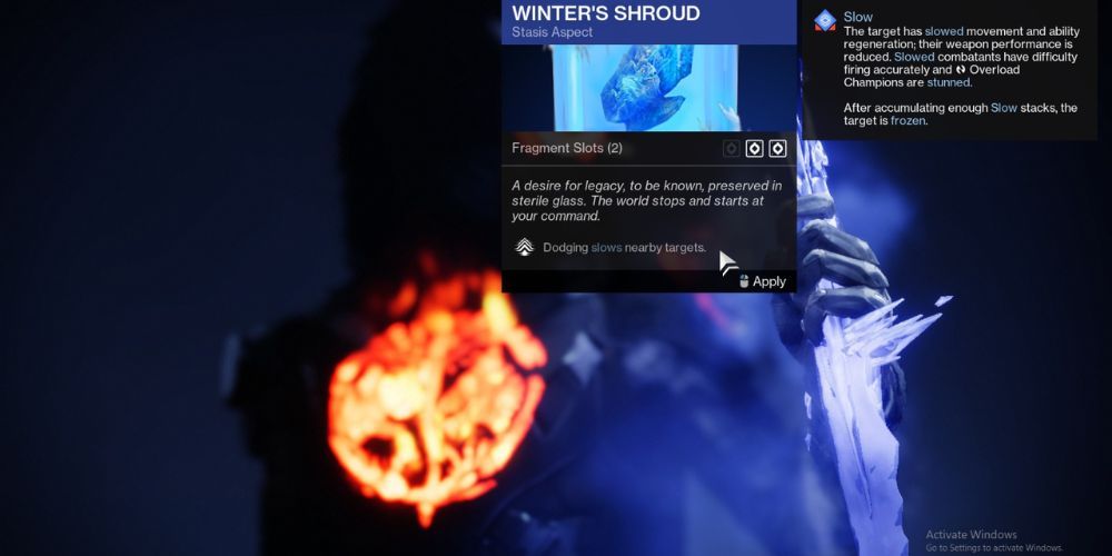 Winter's Shroud, Destiny 2, Best Stasis Aspects