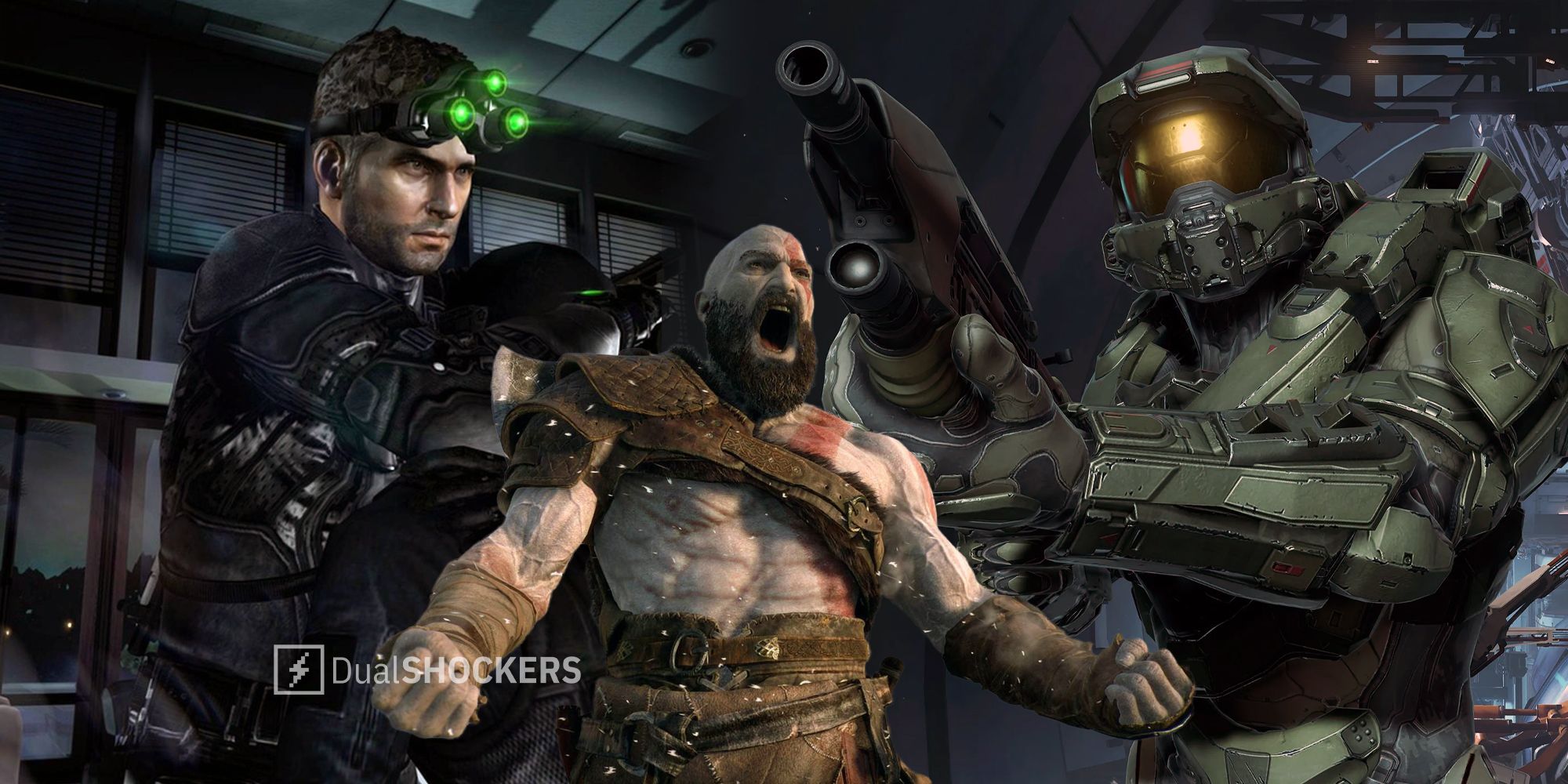 Sam Fisher (Splinter Cell), Kratos (God Of War), Master Chief (Halo) gameplay