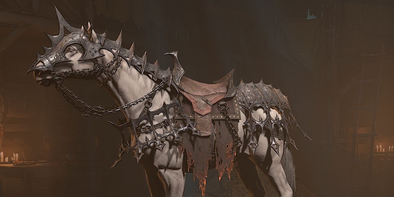 The demon binder mount armor in profile