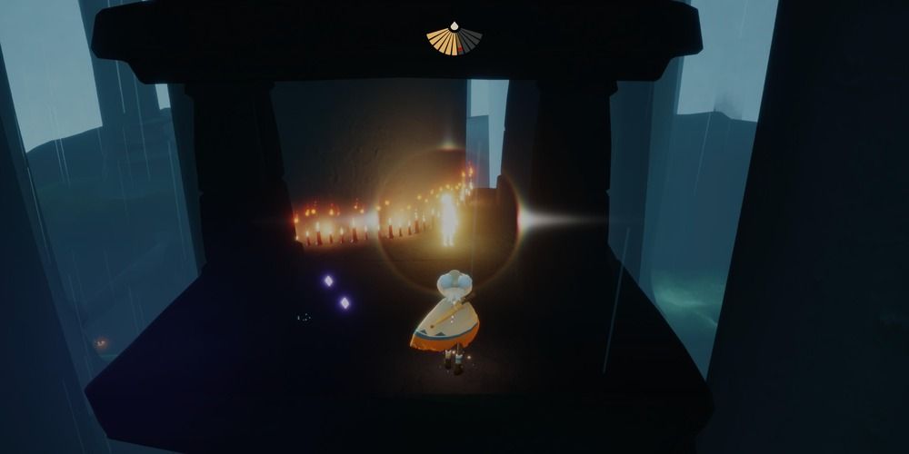 A Hidden Forest Winged Light in front of some candles in Sky: Children of the Light.