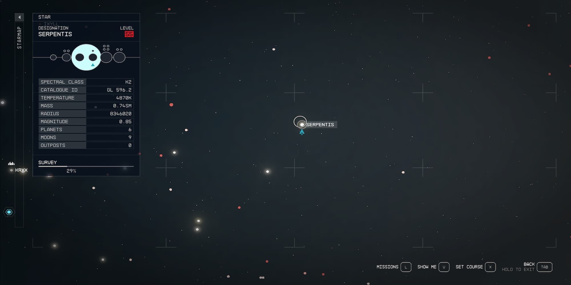 The Serpentis System On The Galaxy Map