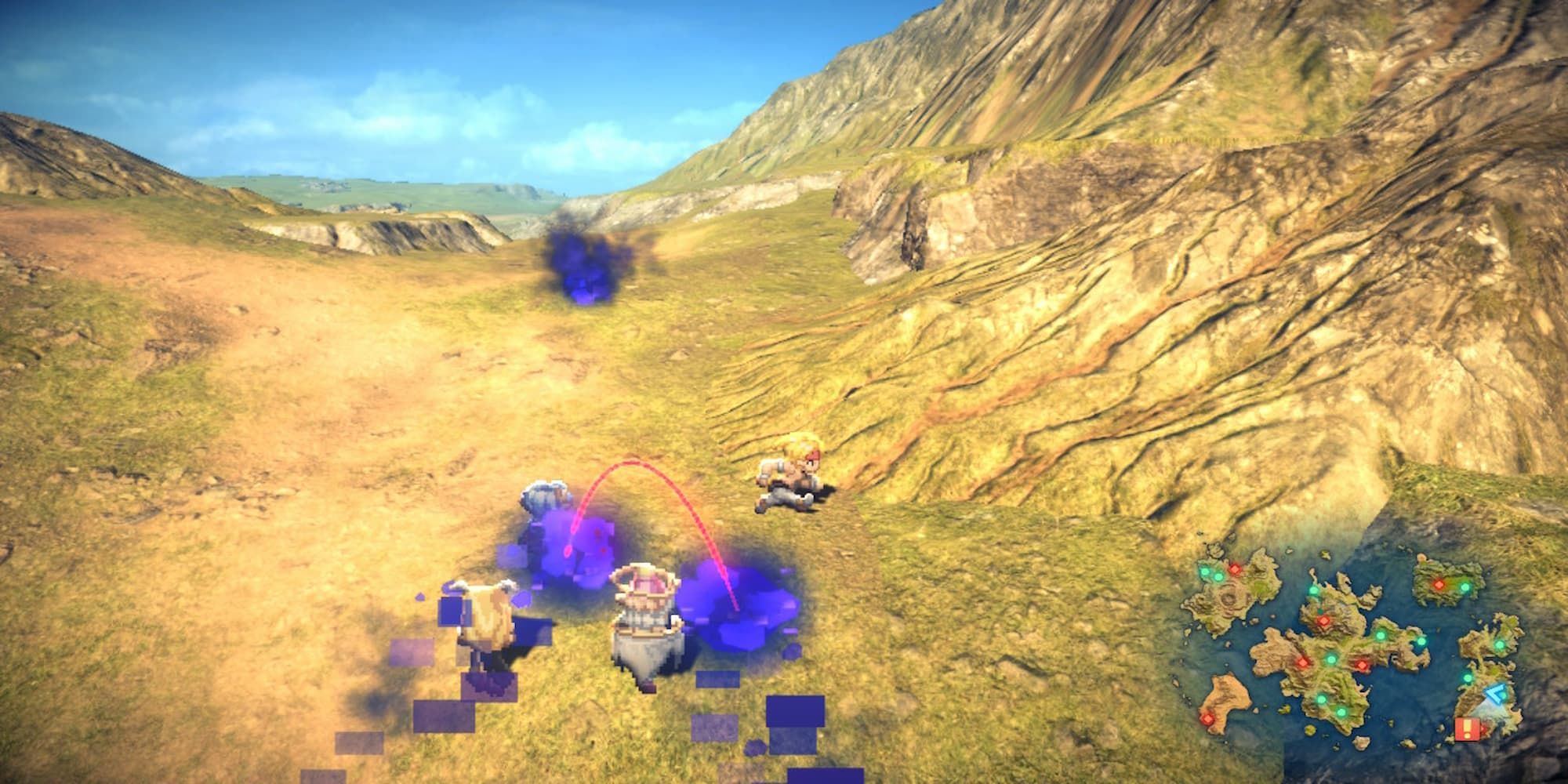 The Player Engaging Enemies In A Chain Battle