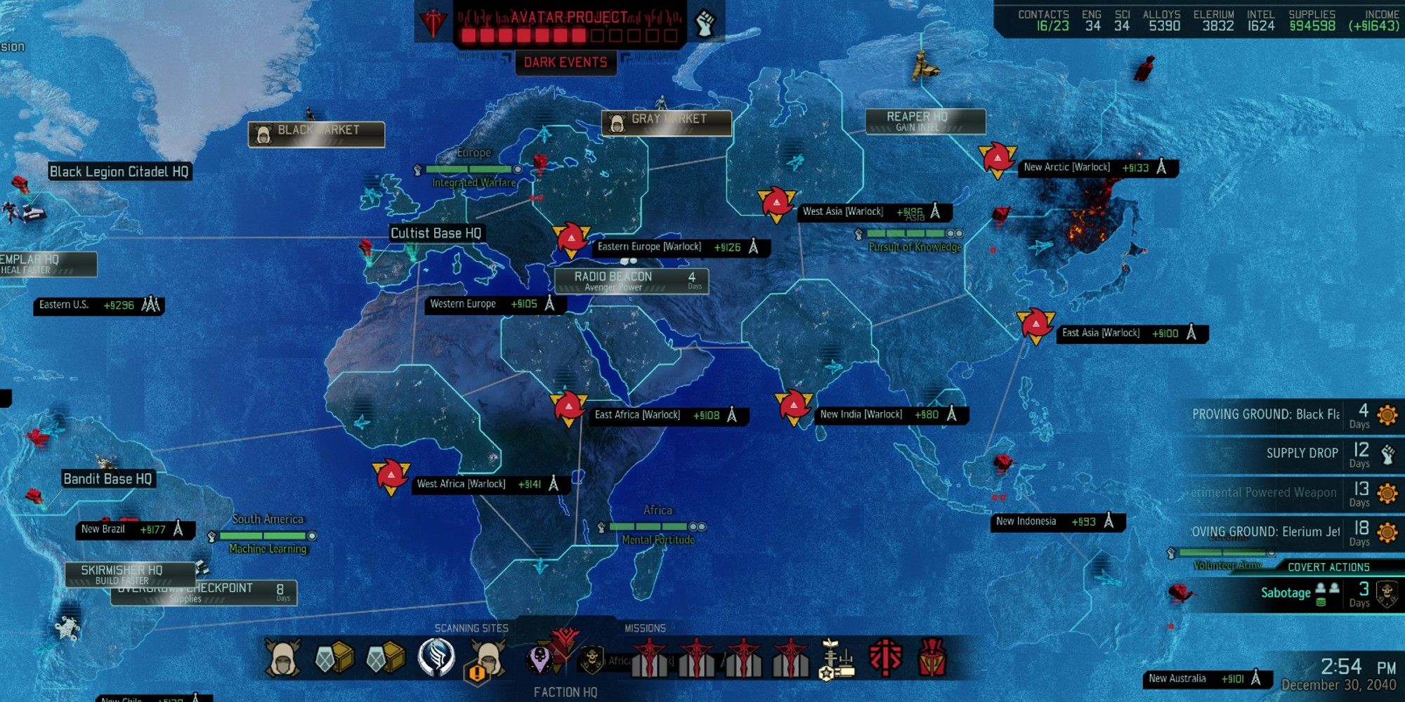 XCOM 2 War of the Chosen Global Map View