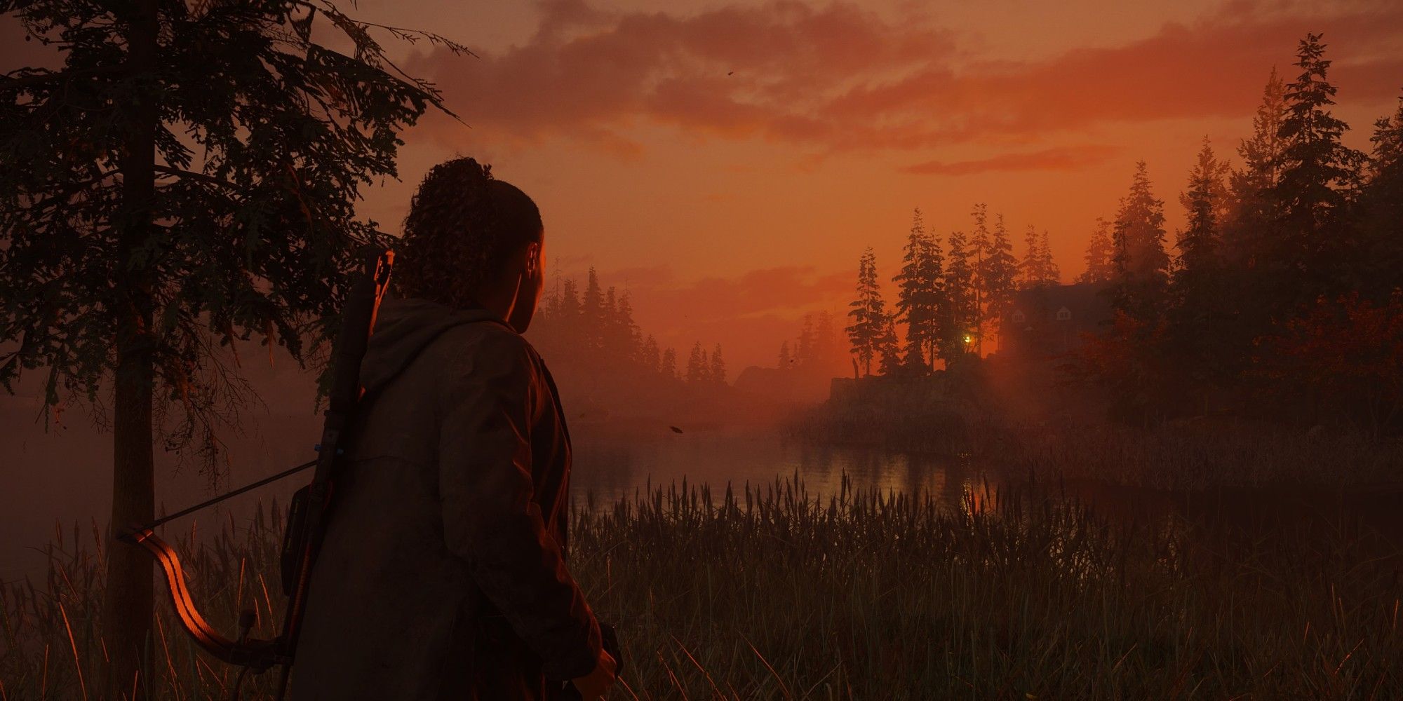 Alan Wake 2 Saga Anderson In Watery With A Crossbow