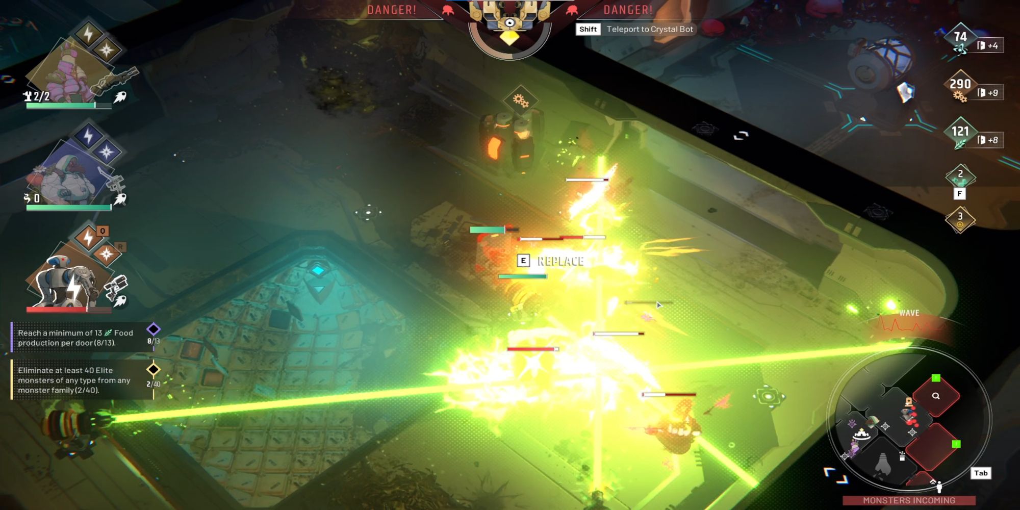 Acid damage against blobs in Endless Dungeon