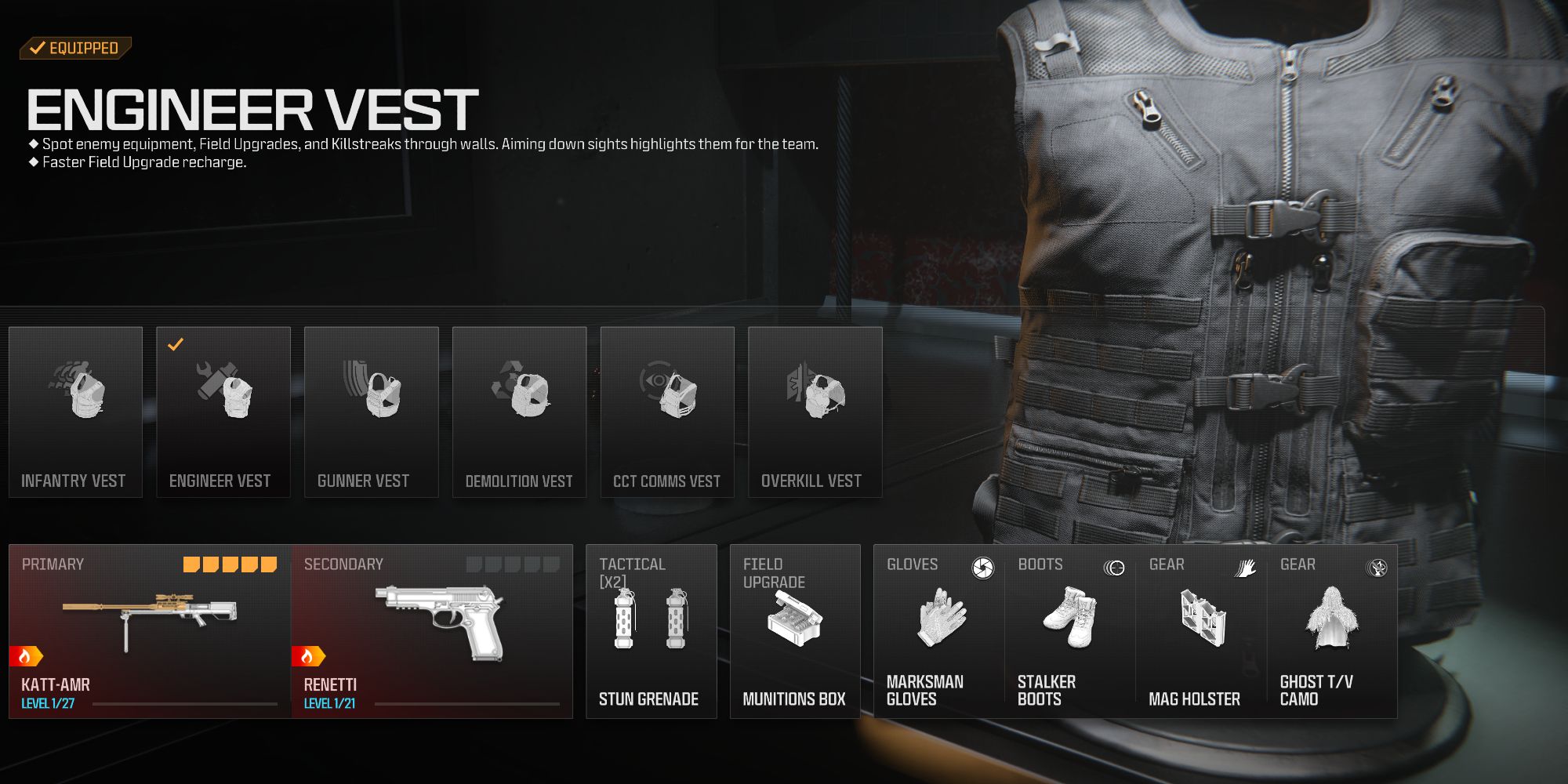 Screenshot showcasing the best Perks for the KATT-AMR Modern Warfare 3 