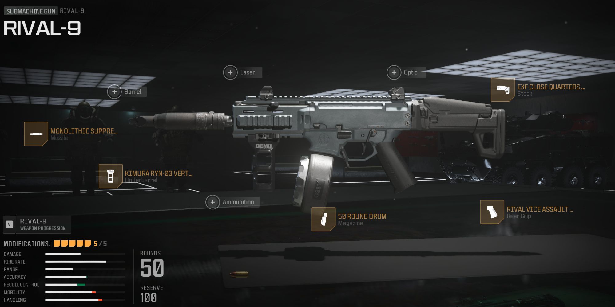 Multi-screenshot showcasing the best Rival-9 Modern Warfare 3 build 