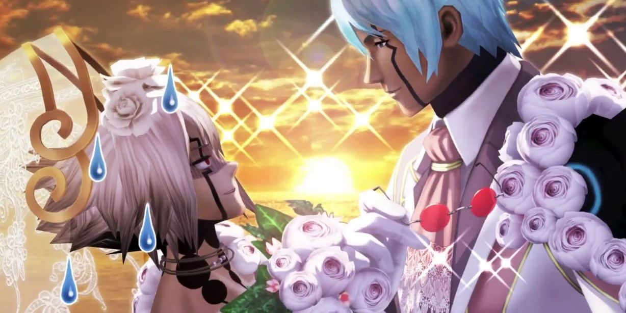 Haseo nervously weds Ovan in Dot Hack GU