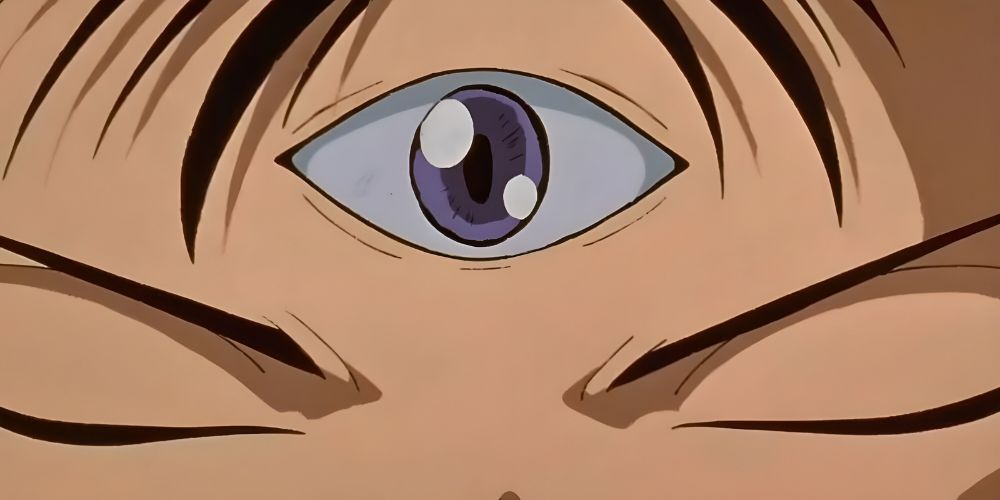 Jagan eye on Hiei's forehead yuyu hakusho