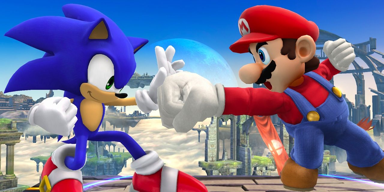 Mario vs. Sonic in Smash Bros