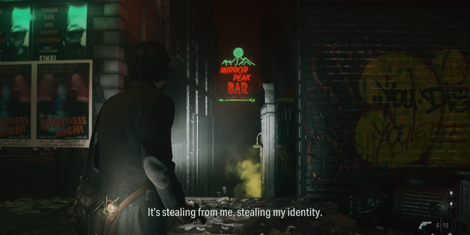 spiegel piek bar steegje in Alan Wake 2