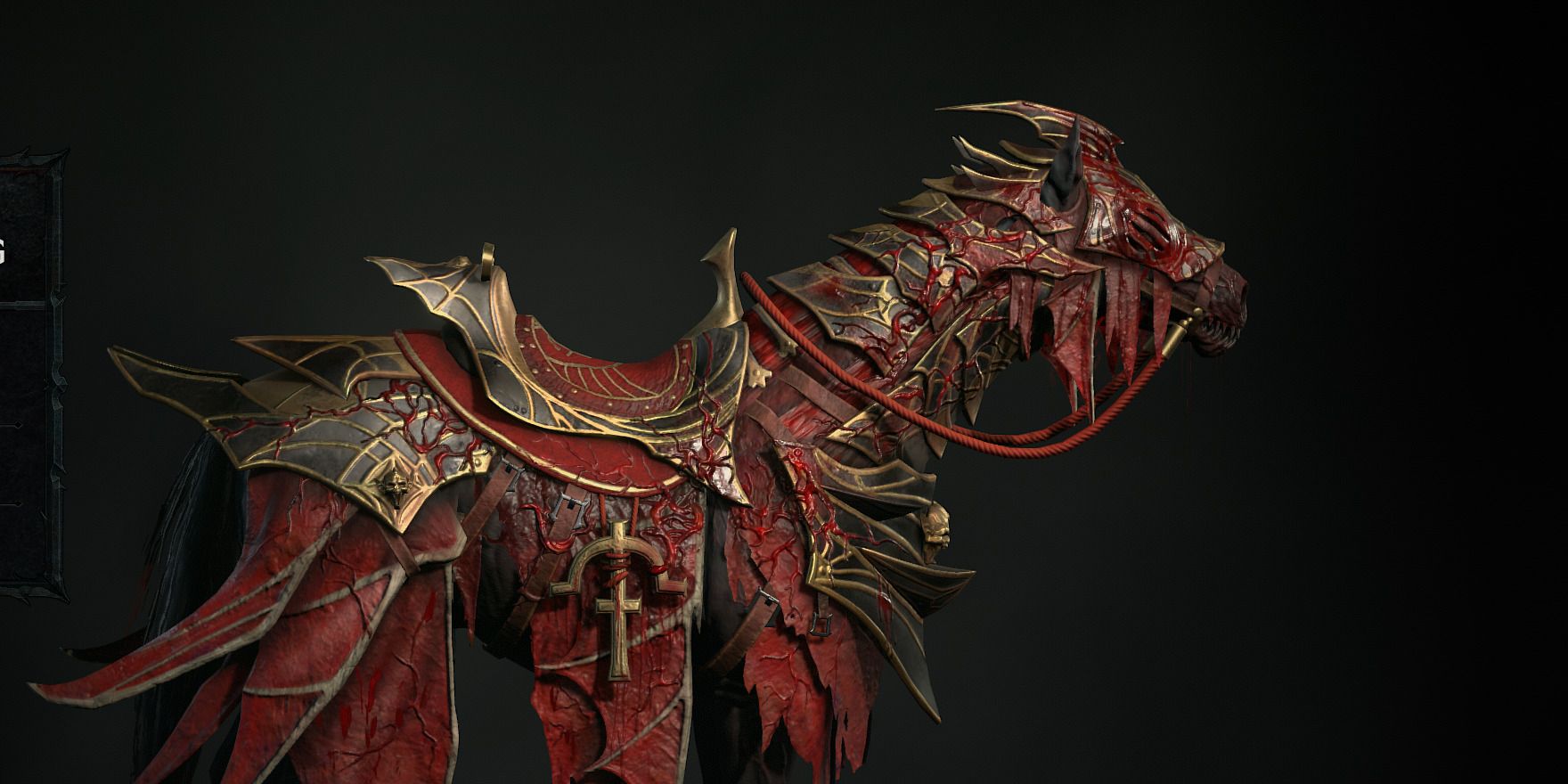 The Awoken Marrow Plating Mount Armor from the Season of Blood Battle Pass