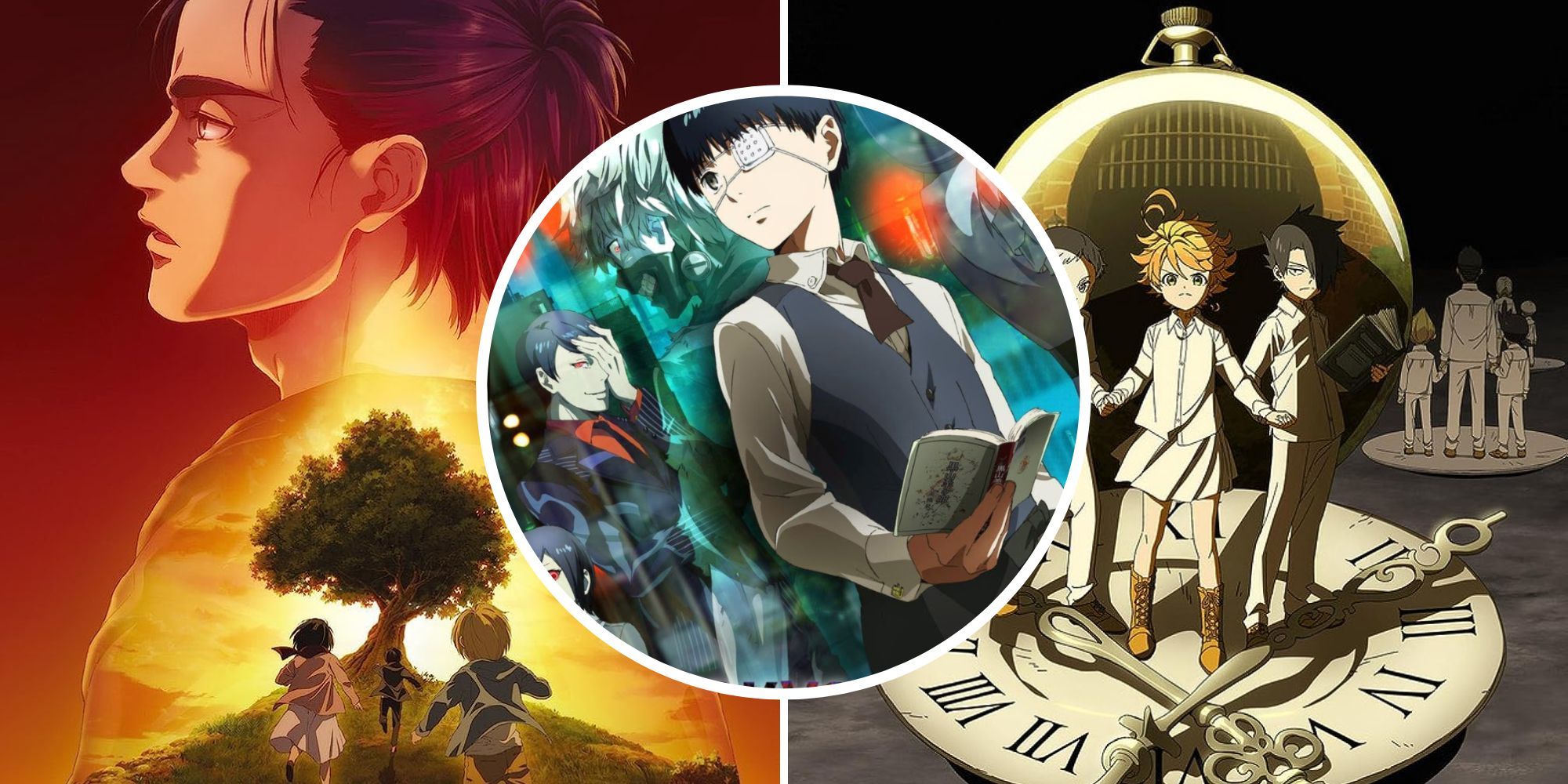 Attack On Titan, Tokyo Ghoul, and The Promised Neverland