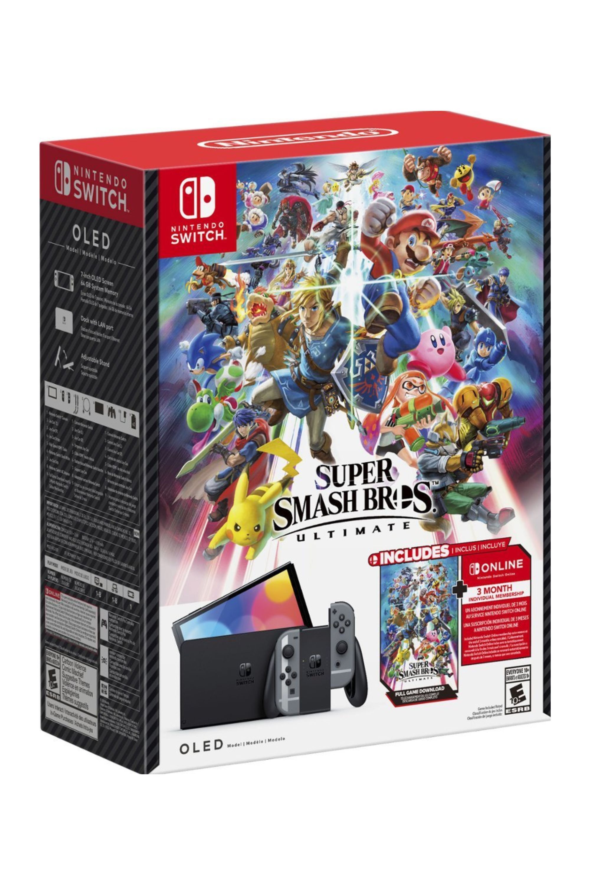 Product still for the Super Smash Bros. Ultimate Bundle on a white background