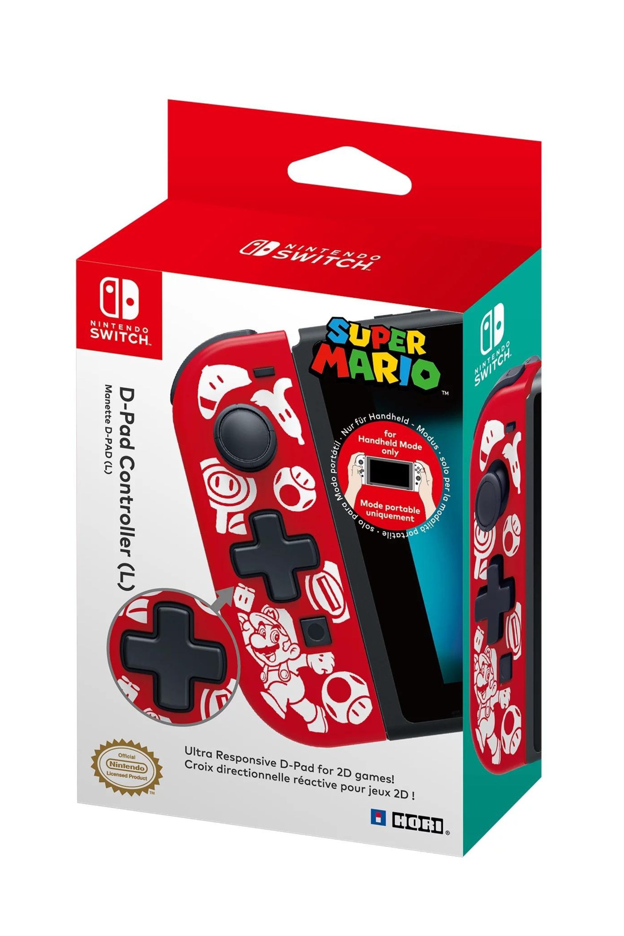 Product still for the Hori Super Mario Edition D-Pad Controller (L) For Nintendo Switch