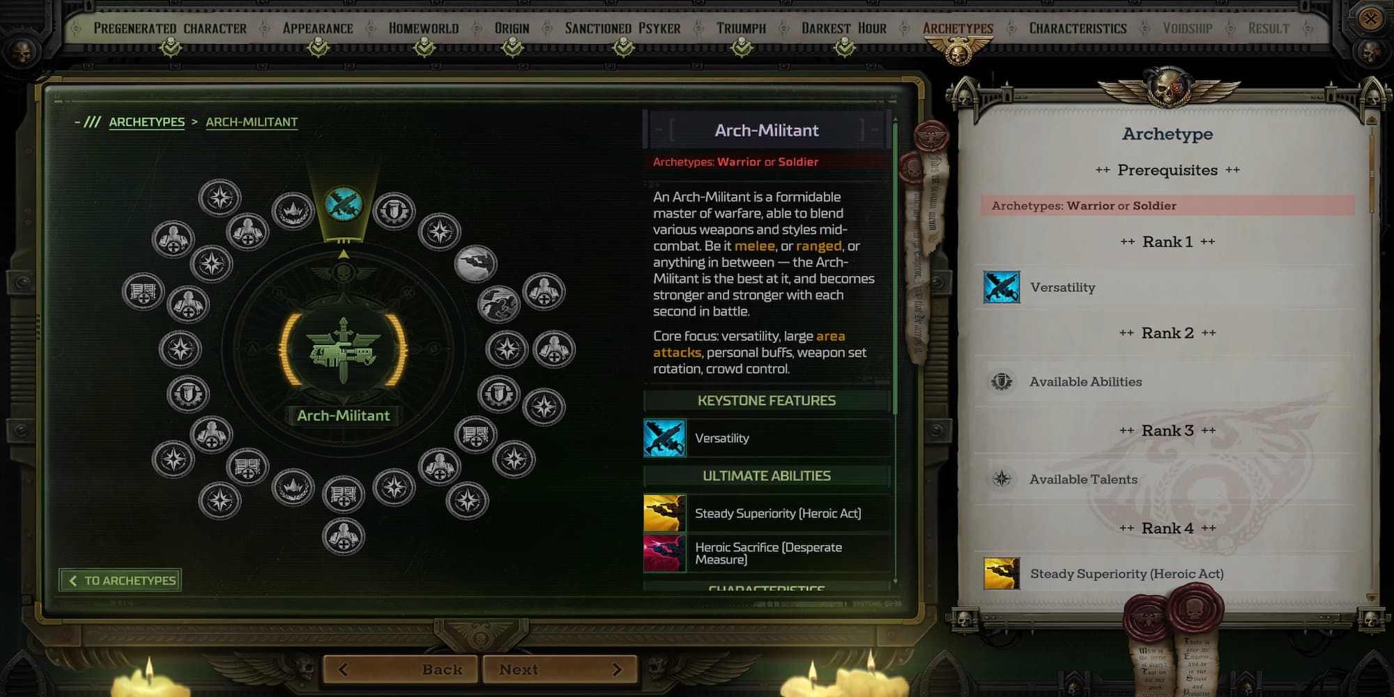 Warhammer 40K Rogue Trader Best Argenta Build