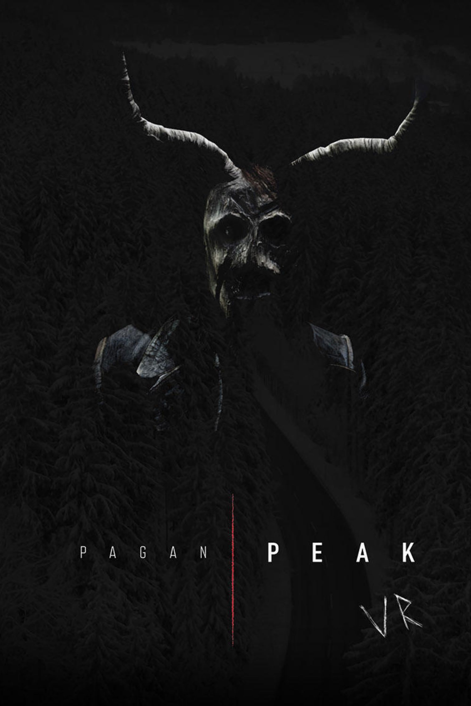 Cover image for the Pagan Peak VR on Steam showing a masked killer with the game's title