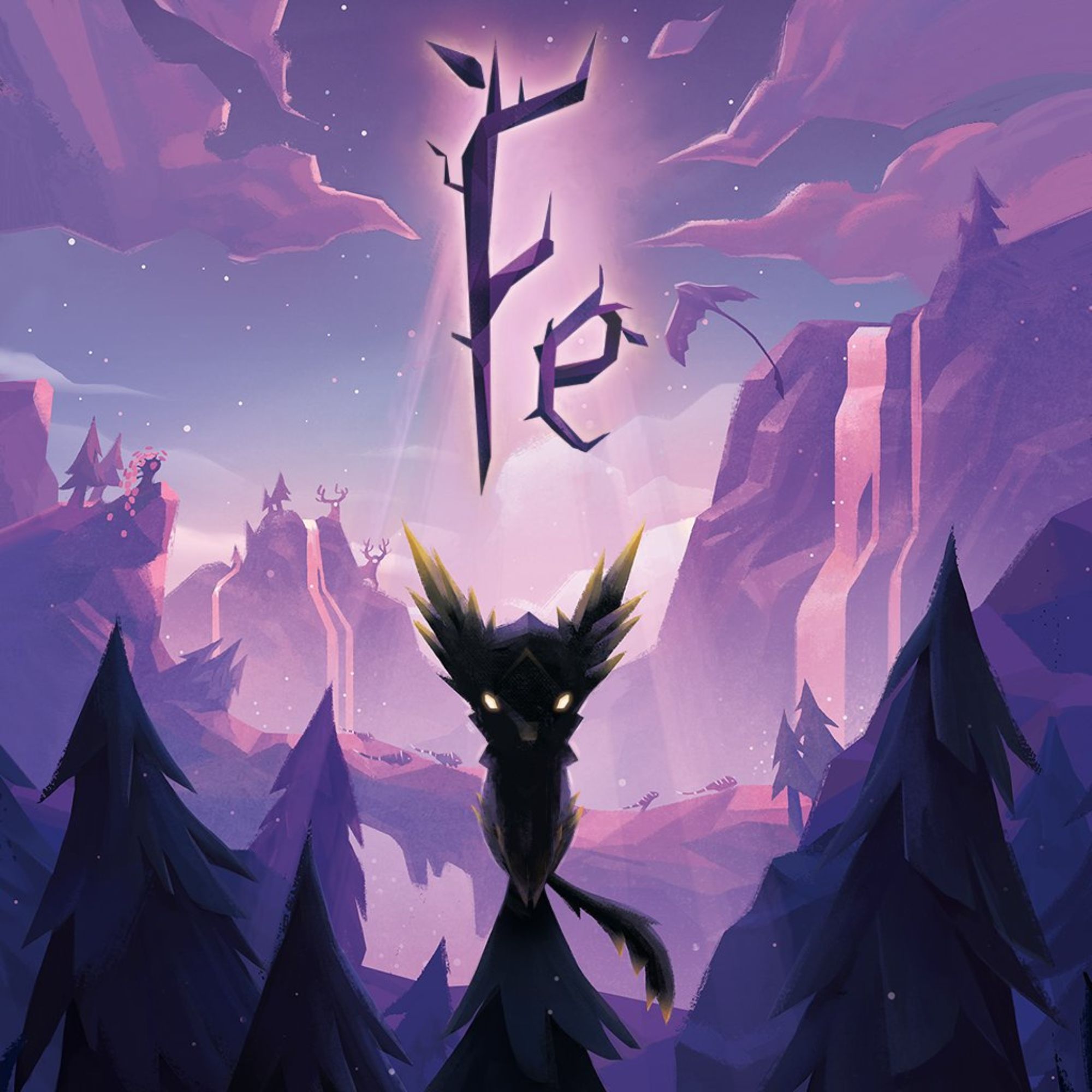 2000x2000 tag cover for Fe showing a creature standing in a purple hue forest
