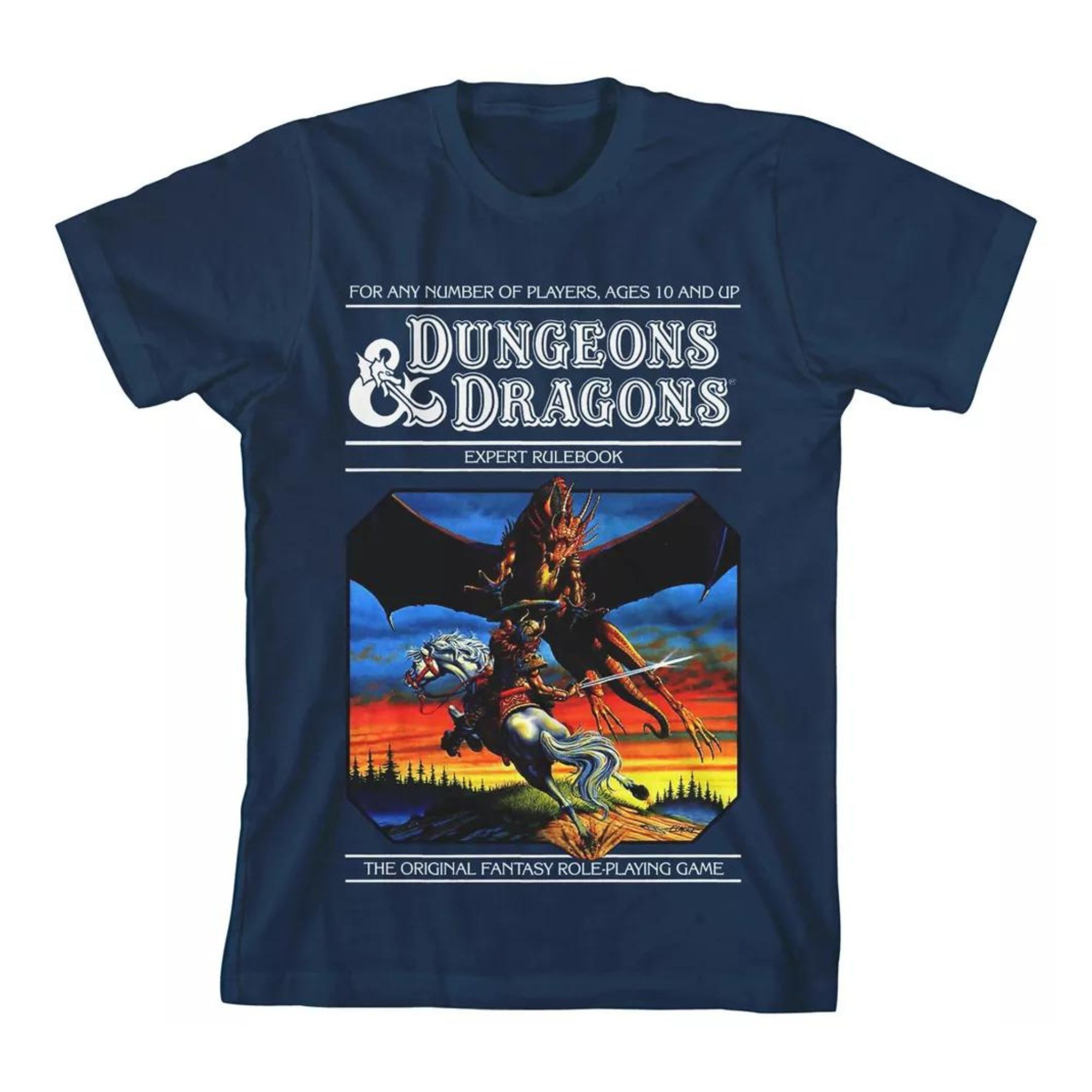 Product still of the Dungeons & Dragons Cover Graphic T-Shirt on a white background
