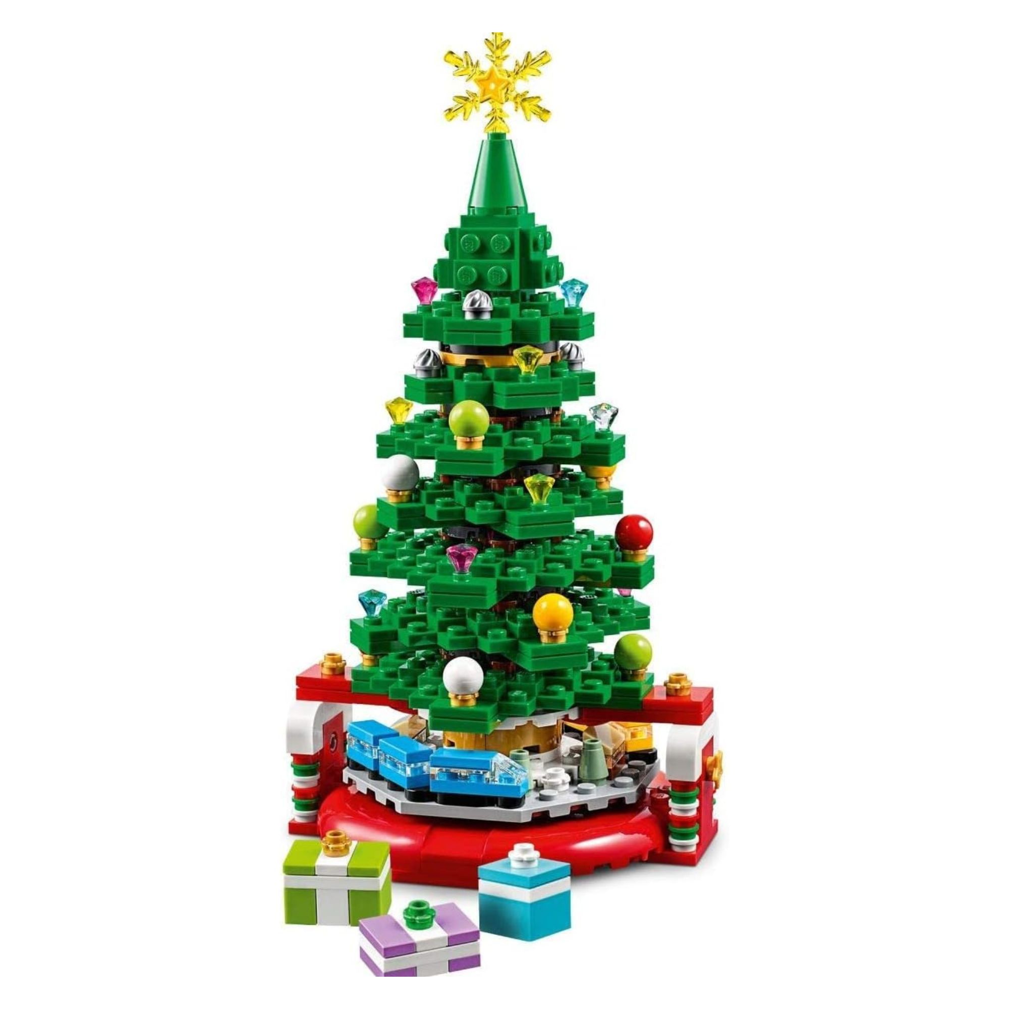Product still of the LEGO Christmas Tree on a white background