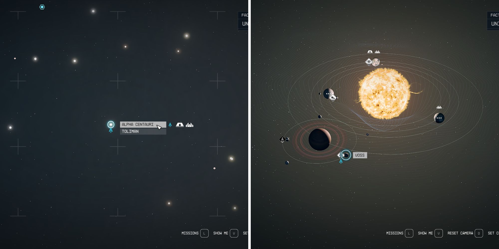 The Moon Voss On The Galaxy & System Map