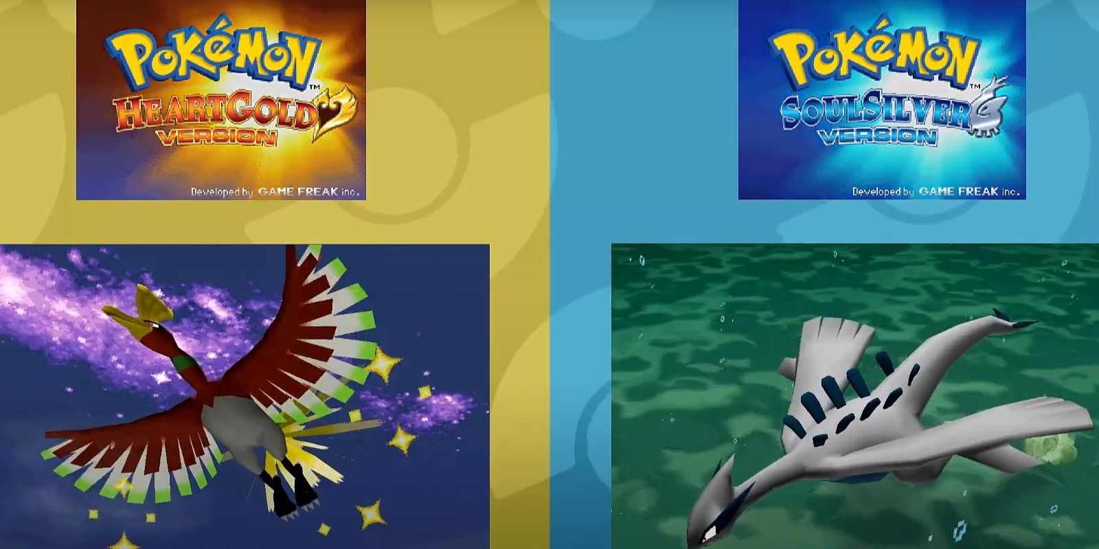 The Pokemon character is showing the HeartGold and SoulSilver game screens.