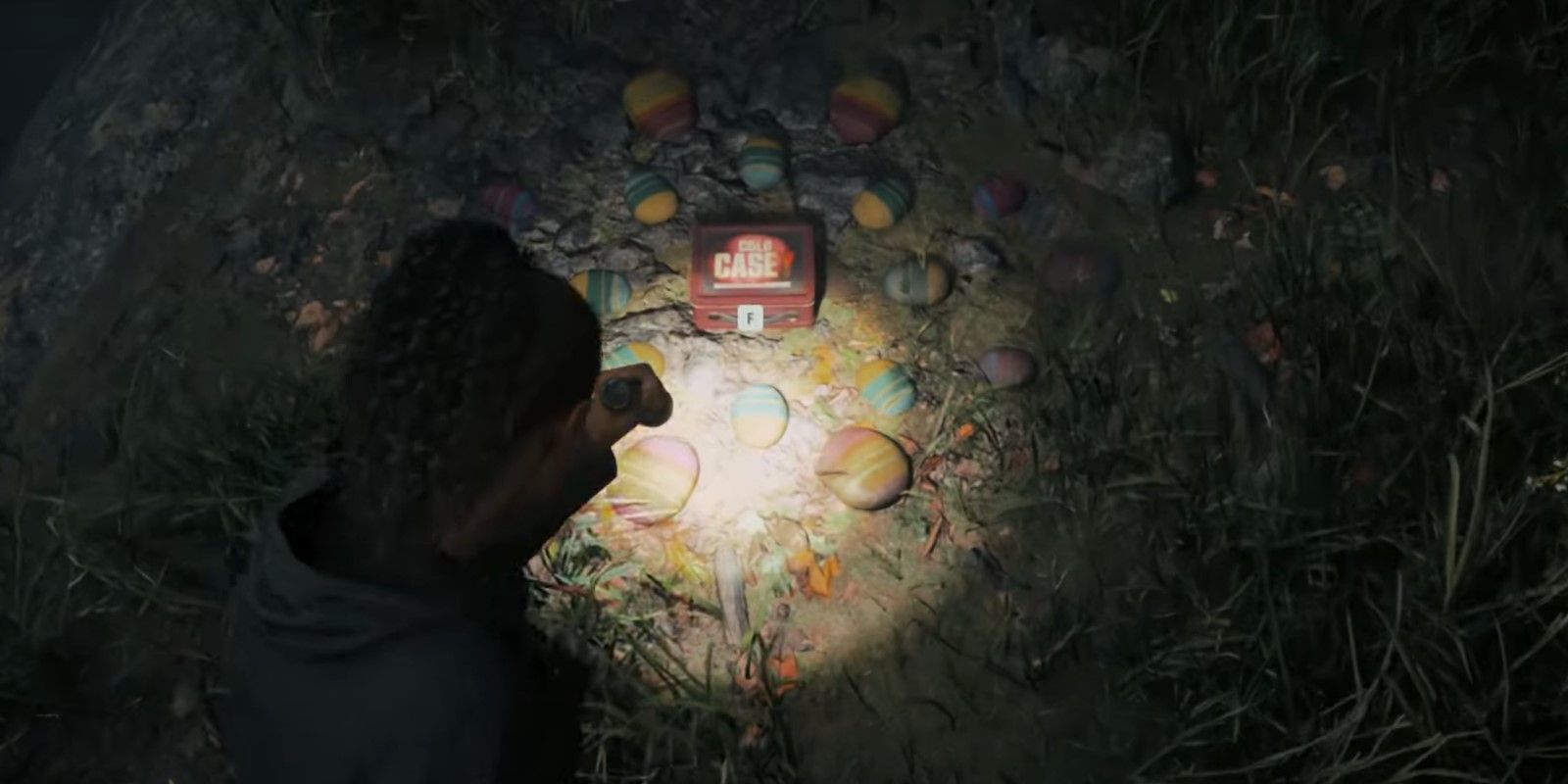 The Alan Wake 2 character found a lunch box near the radio tower in Watery.