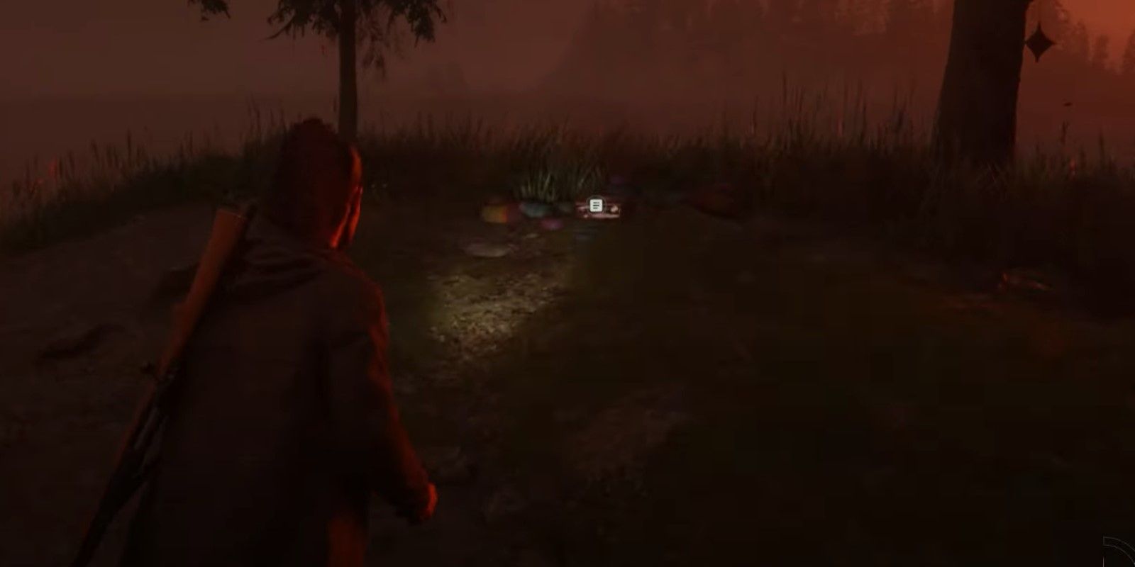 The Alan Wake 2 character found a lunch box at Billie's Boatyard.