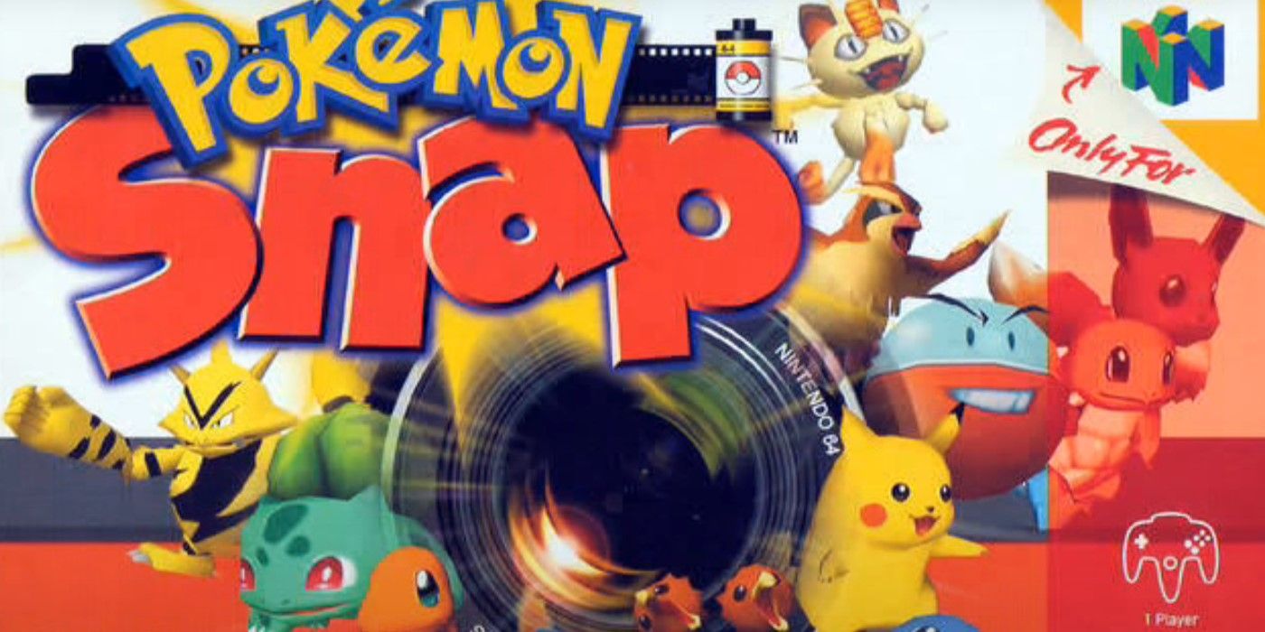 The Pokemon Snap character is showing the title screen of the N64 Pokemon Snap game.