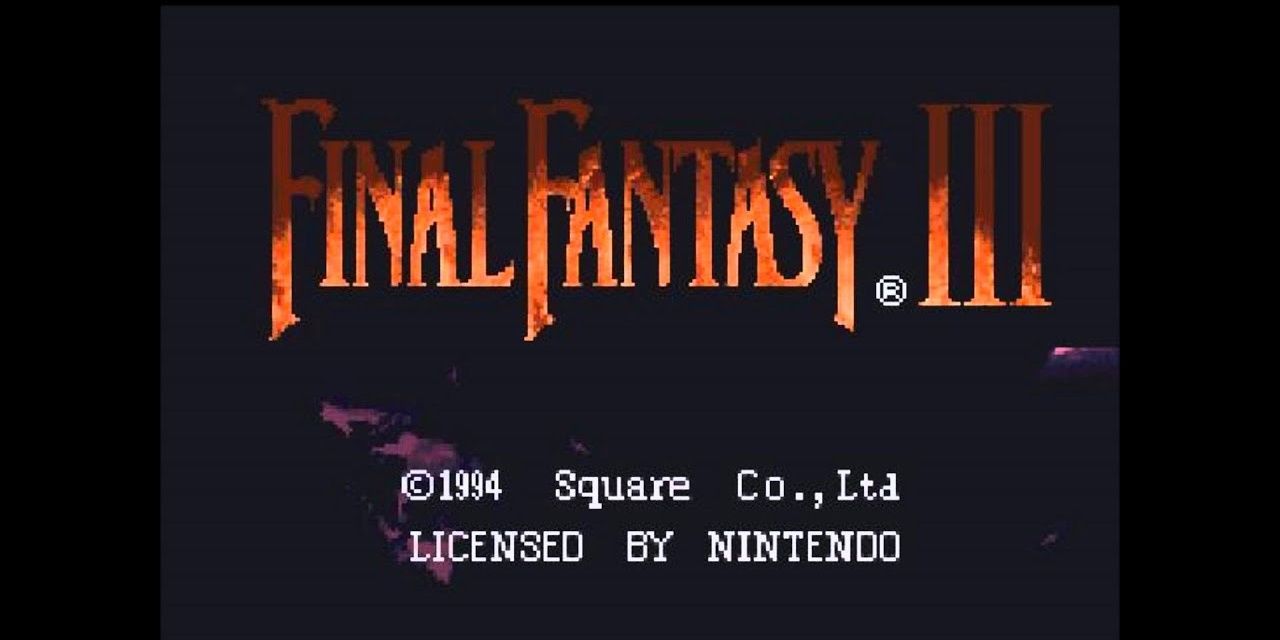 Tela de título do Final Fantasy III SNES