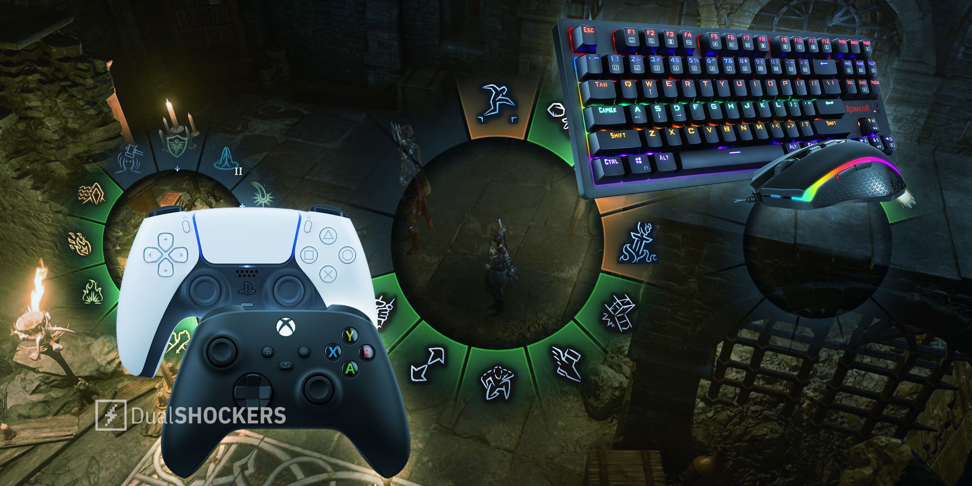 Baldur's Gate 3 keyboard and mouse and Xbox and PS5 controller