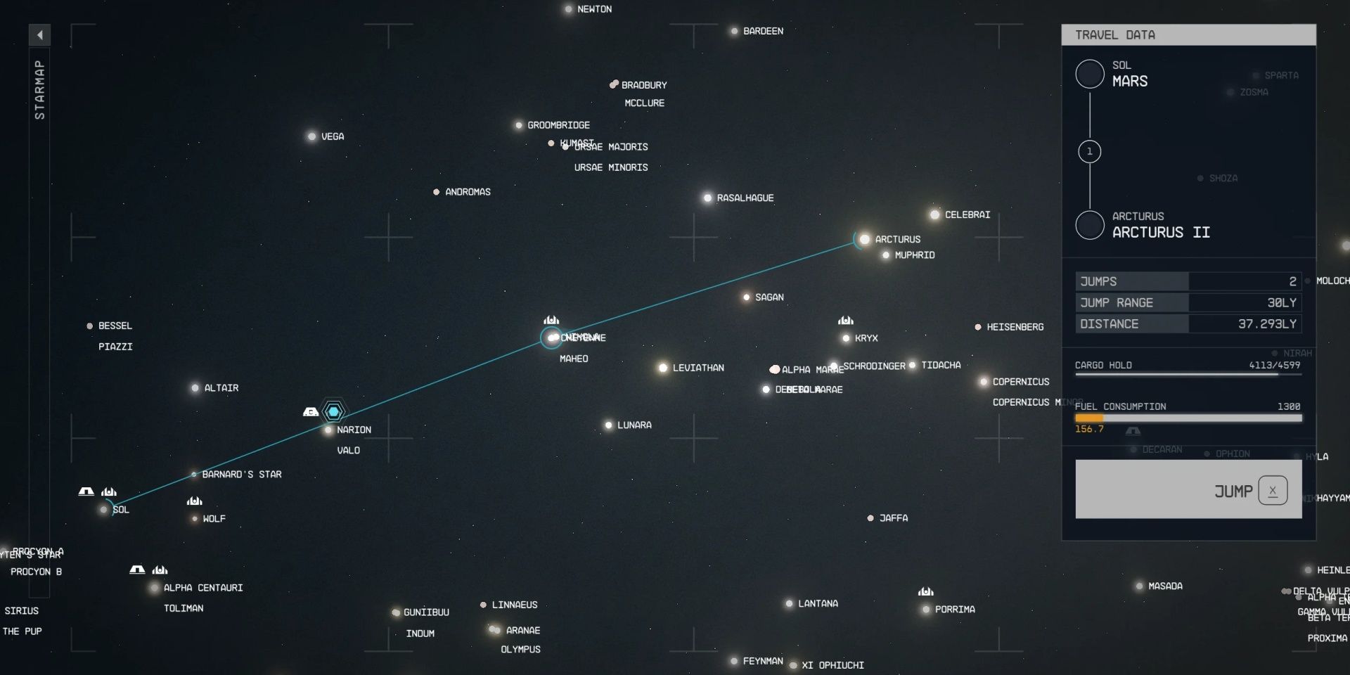 Starfield galactic map