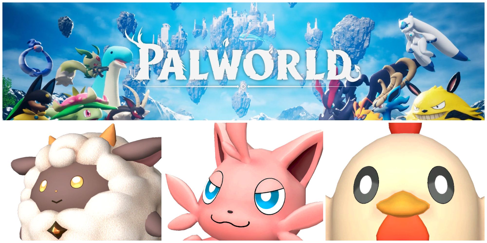 Palworld - Game Art, Lamball, Cattiva, & Chikipi