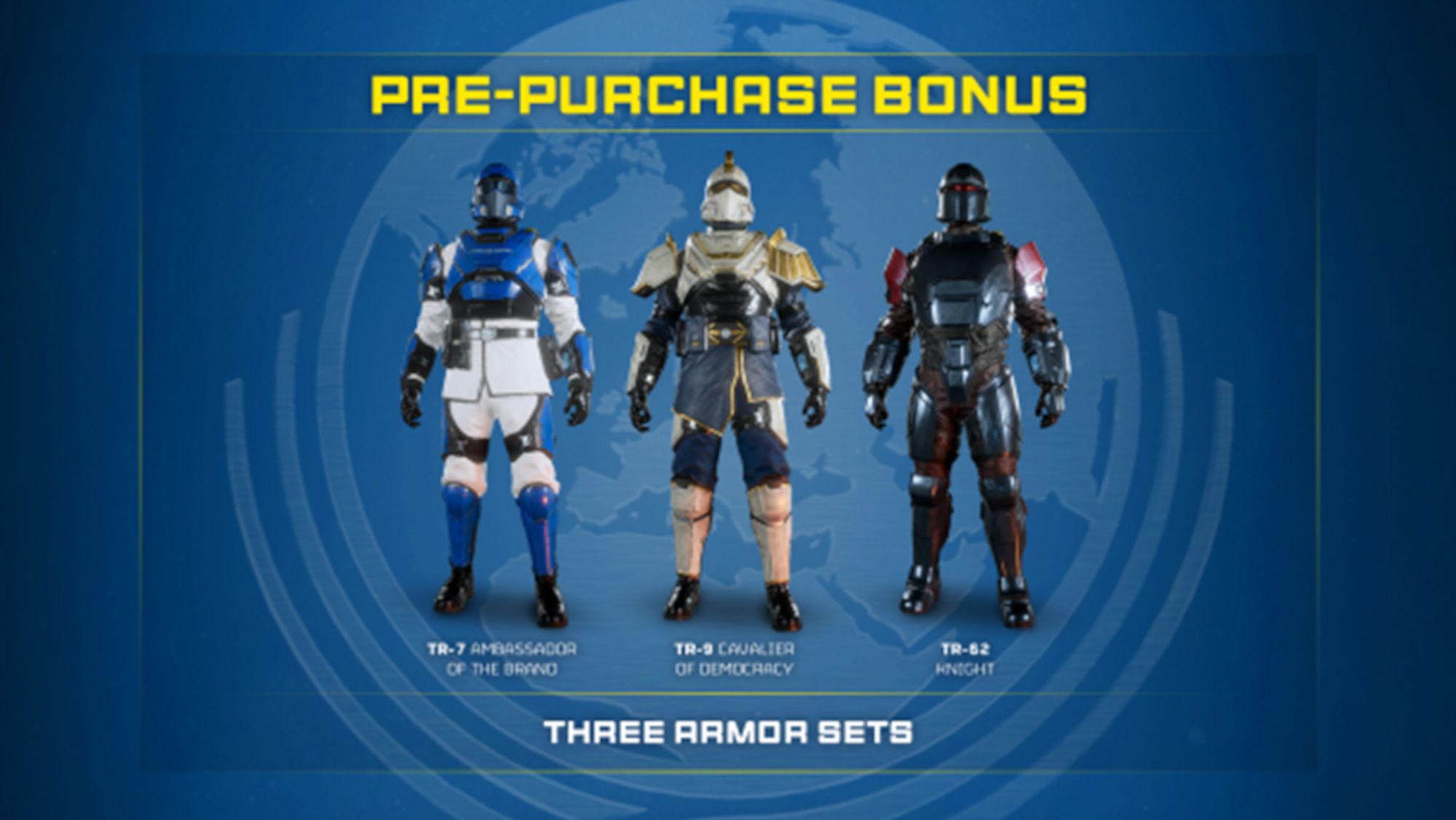 Three armor sets for preordering Helldivers 2