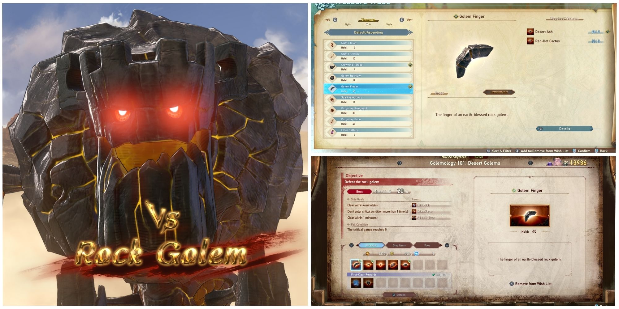 Granblue Fantasy Relink - How To Get Golem Finger feature image