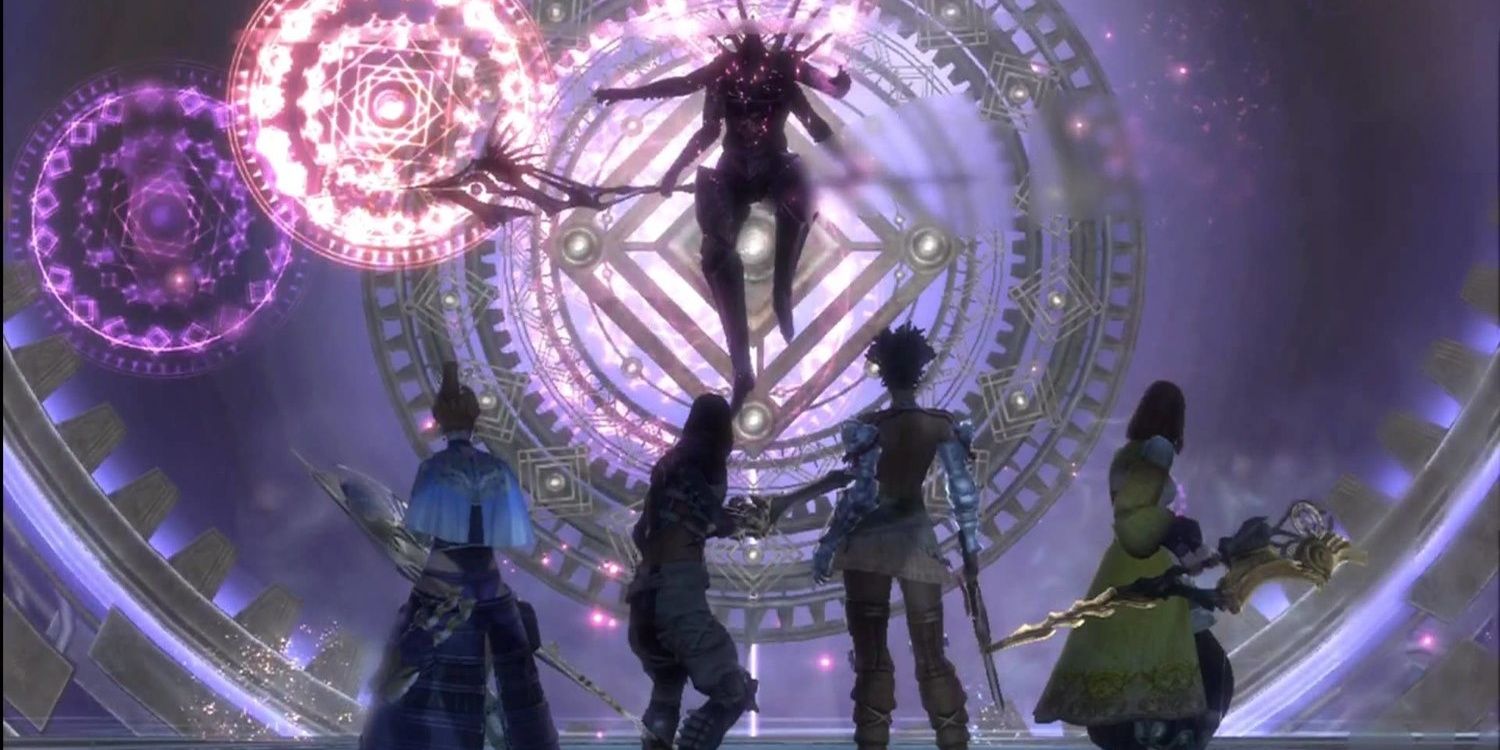 Kaim and friends ready to fight in Lost Odyssey
