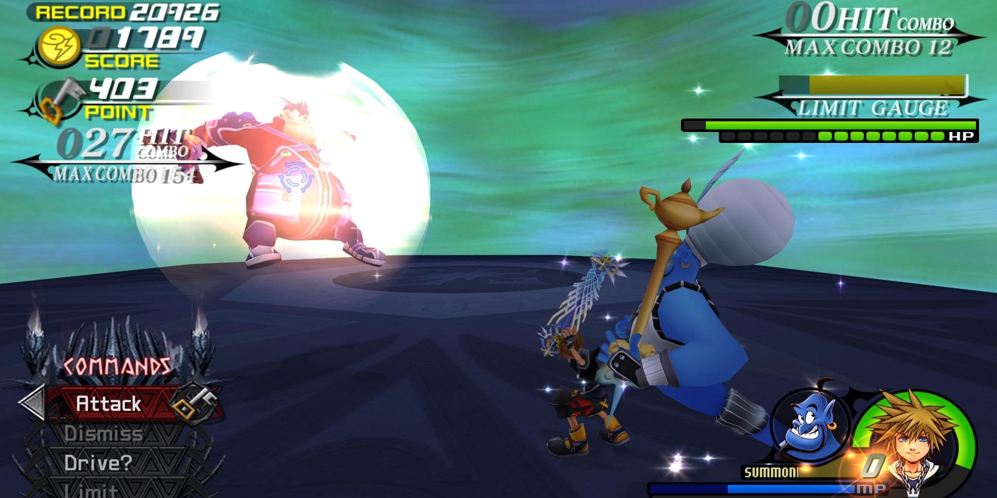 KINGDOM HEARTS HD Pete In Shield During Hades Cup