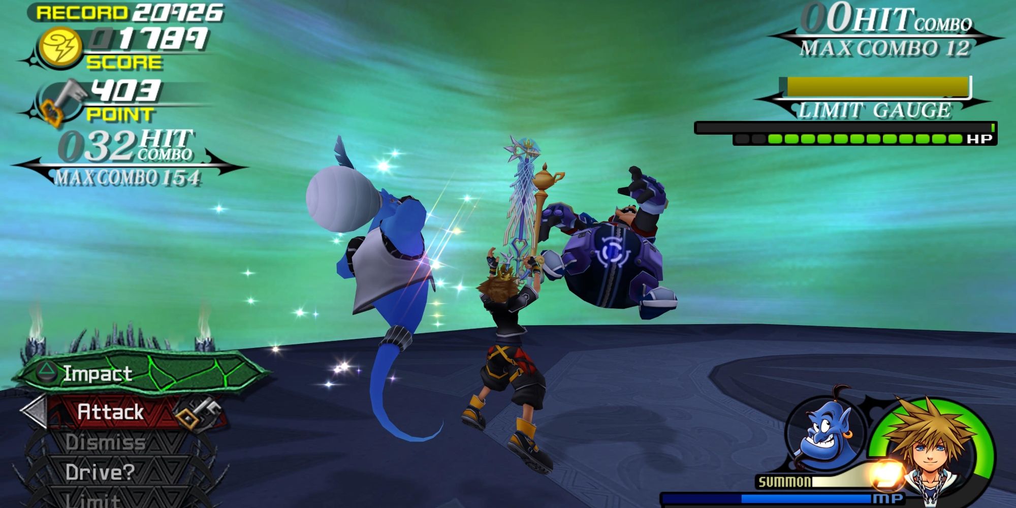 KINGDOM HEARTS 2 Fighting Pete With Final Genie Hades Cup