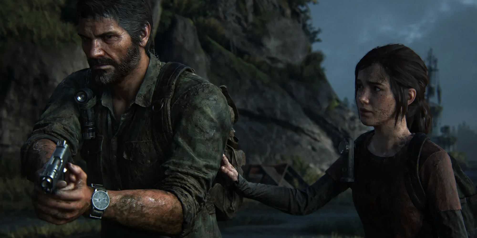 Joel and Ellie on the coast