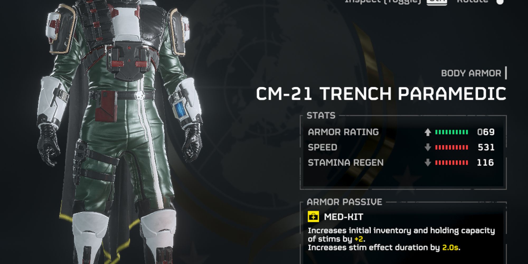 Trench Paramedic armor in Helldivers 2
