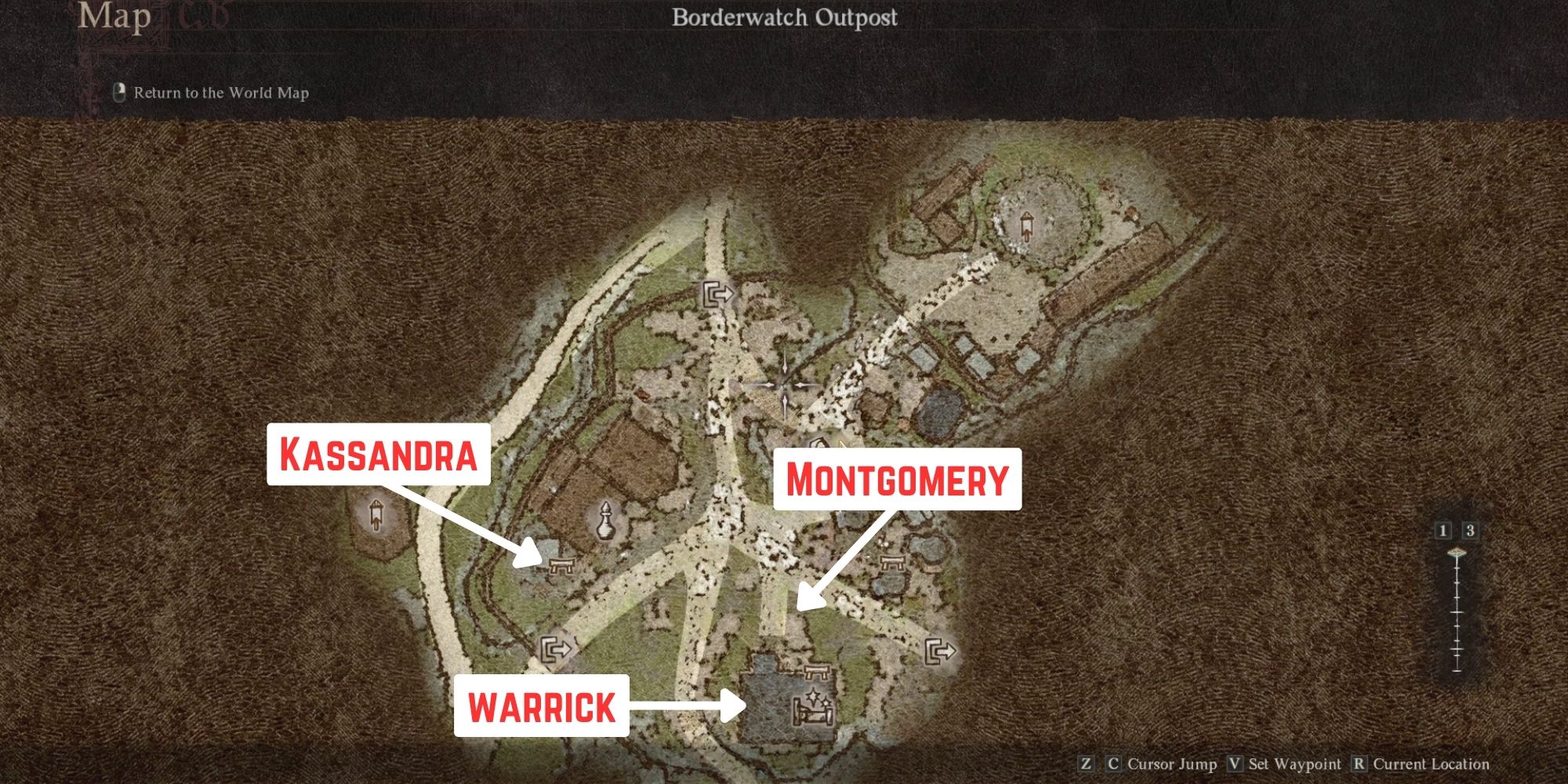 all vendors in borderwatch outpost in dragon's dogma 2