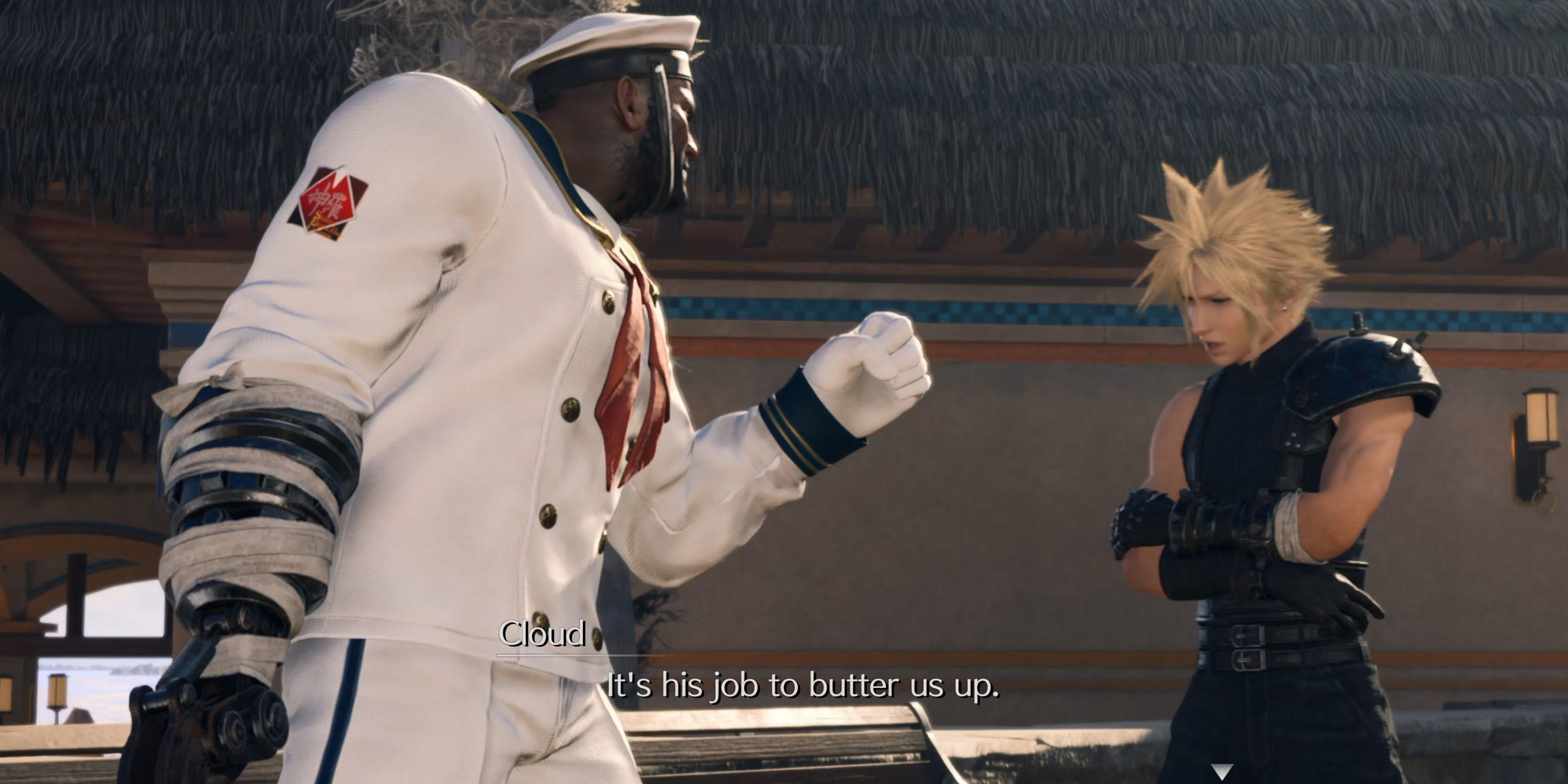 Barret and Cloud talk in Final Fantasy 7 Rebirth resized