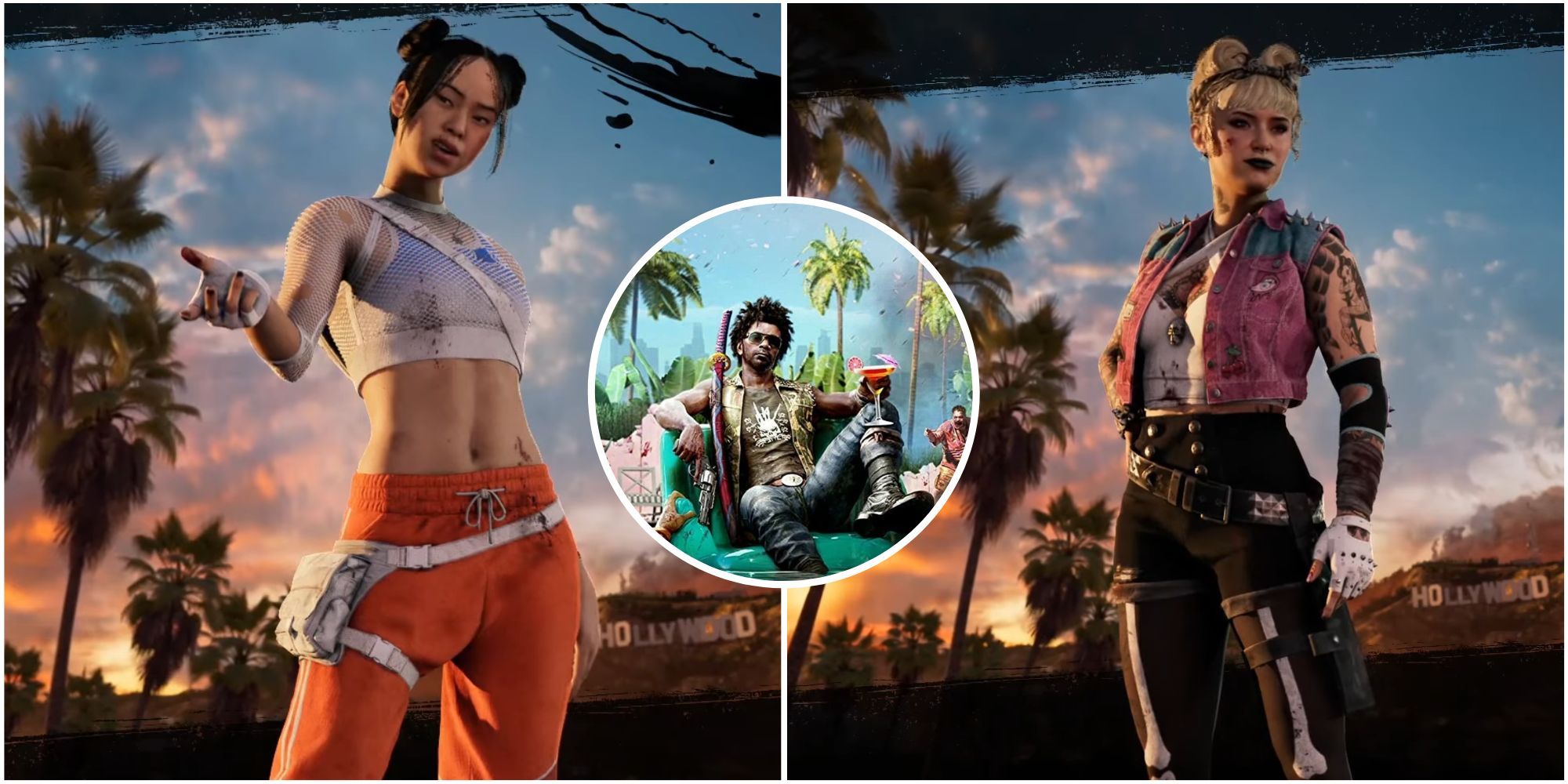 Amy and Danni donning flashy outfits in Dead Island 2