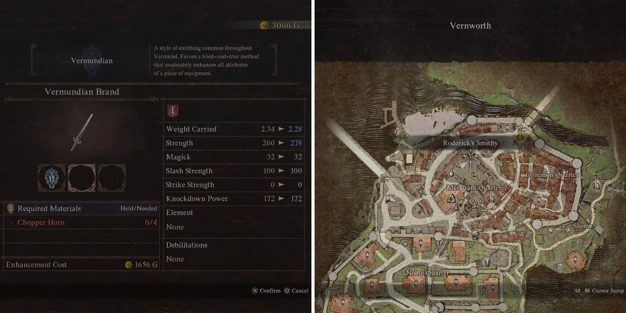 The Enhance Equipment Menu & A Blacksmith On The Map 