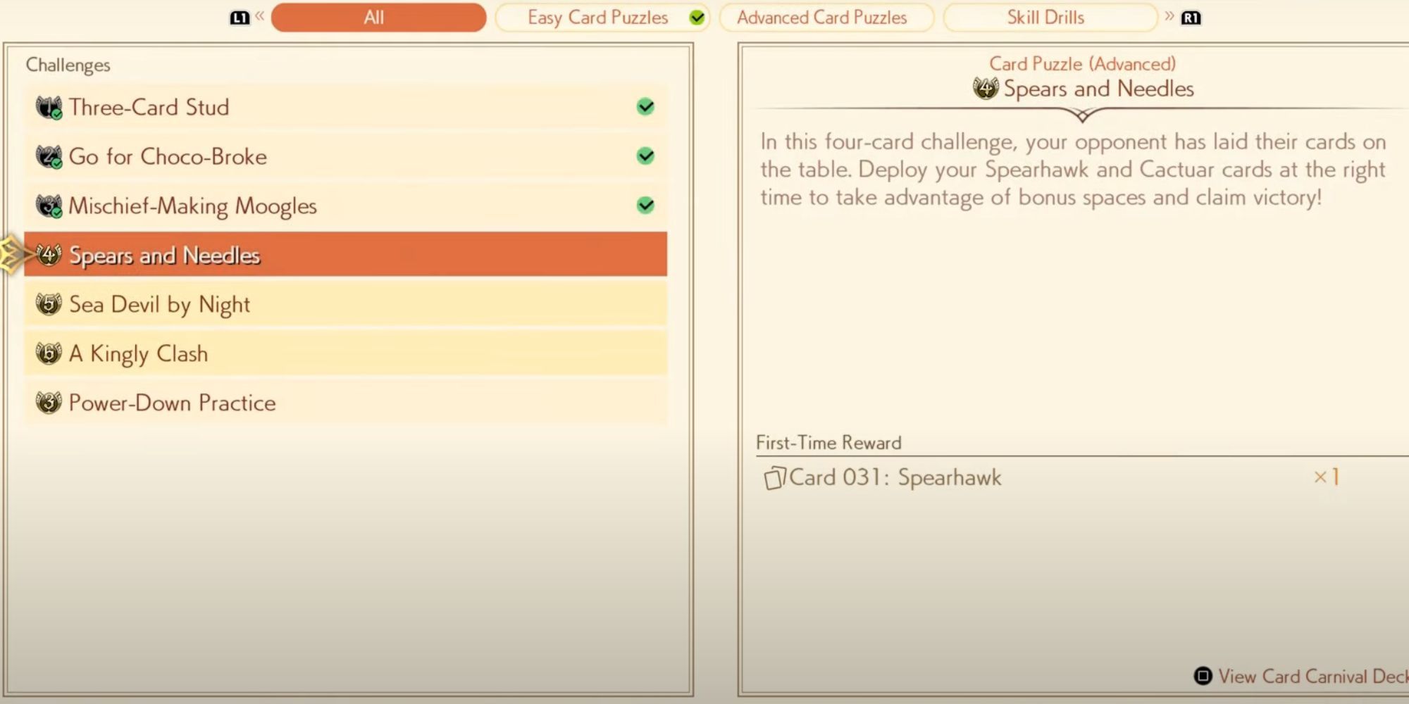 Final Fantasy 7 Rebirth Card Challenges