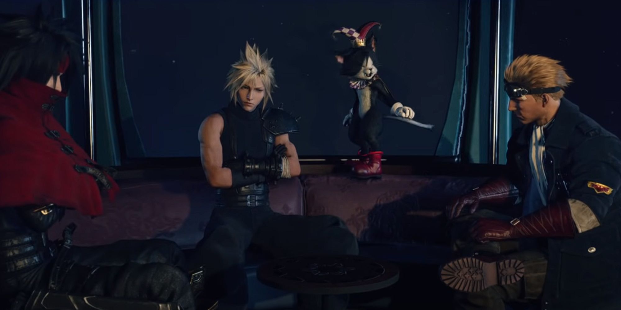 Final Fantasy 7 Rebirth - Cloud Saucer Date Caith, Cid, and Vincent