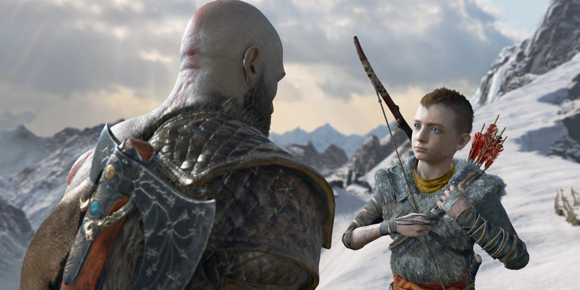 God Of War Kratos And Atreus In The Snow